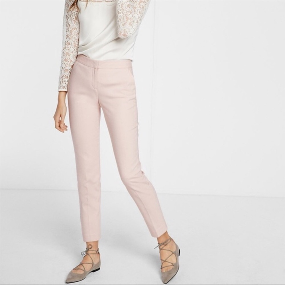 Express light pink columnist pant